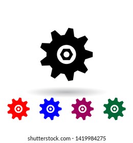 gear multi color icon. Elements of engineering set. Simple icon for websites, web design, mobile app, info graphics