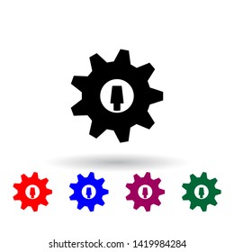 gear multi color icon. Elements of engineering set. Simple icon for websites, web design, mobile app, info graphics