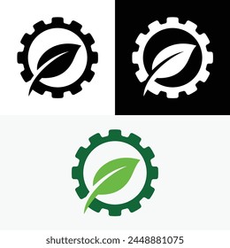 Gear Natural Green Work Logo