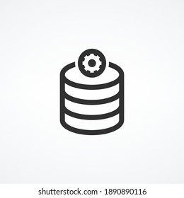 Gear network server database icon. Stock Vector illustration isolated