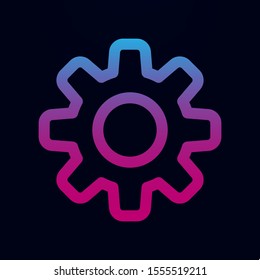 Gear nolan icon. Simple thin line, outline vector of Mix icons for ui and ux, website or mobile application
