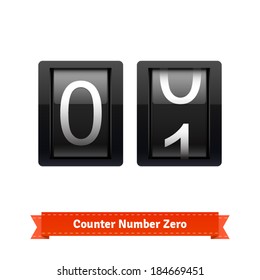 Gear Number Counter Template For Zero Digit. Highly Editable EPS10 Interface Elements.