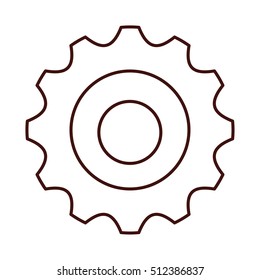 Gear object icon. Machine part technology industry and wheel theme. Isolated design. Vector illustration