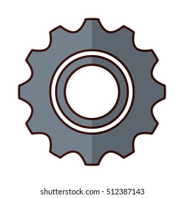 Gear object icon. Machine part technology industry and wheel theme. Isolated design. Vector illustration