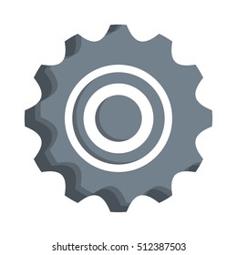 Gear object icon. Machine part technology industry and wheel theme. Isolated design. Vector illustration