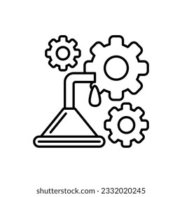 Gear Oil Icon design Outline Style