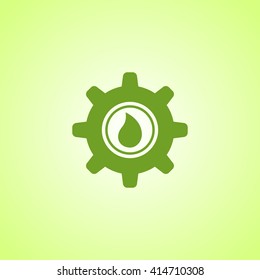 Gear oil icon vector