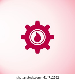 Gear oil icon vector