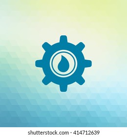 Gear oil icon vector