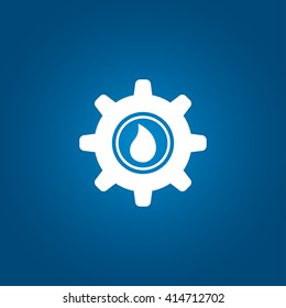 Gear oil icon vector