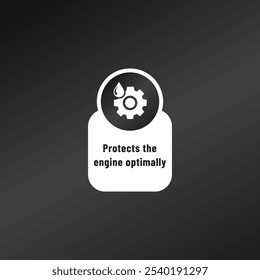 Gear oil label pro guard label vector isolated. Best gear oil label for product packaging design, print, and more about gear oil product.