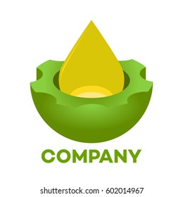 Gear and oil logo