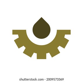 plantilla de diseño del vector del logotipo de aceite de engranaje