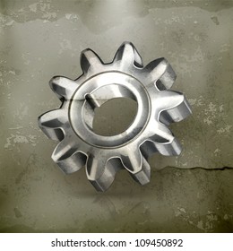 Gear, old-style vector