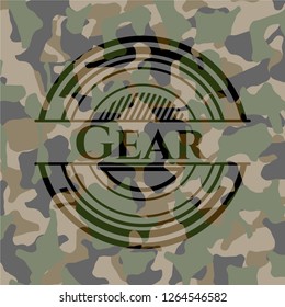 Gear on camo texture