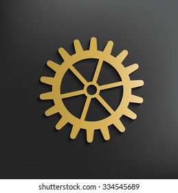 Gear on dark background,clean vector