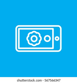 gear on display icon illustration isolated vector sign symbol