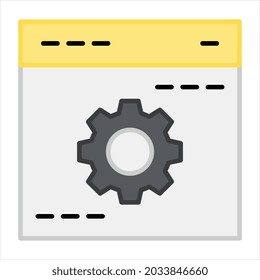 Gear en página web, diseño plano de la gestión web