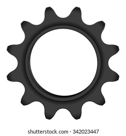 Gear on a white background. Vector illustration.