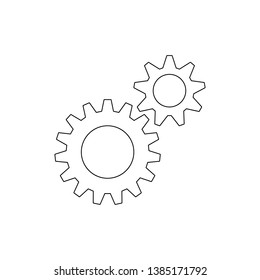 gear options preferences settings tools outline icon. Signs and symbols can be used for web, logo, mobile app, UI, UX