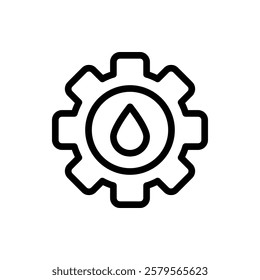 Gear Outline Icon. Gear Icon