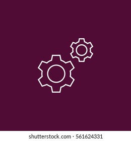 gear outline icon illustration, can be used for web  and mobile design.