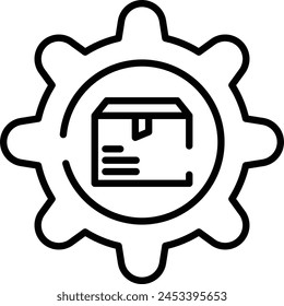 Gear outline icon vector illustration