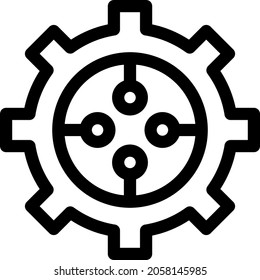 Diseño del icono del contorno del engranaje
