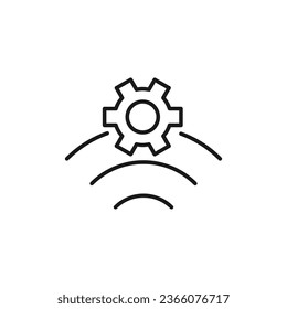 Icono de línea aislada de las ondas Wi-Fi. Perfecto para sitios web, aplicaciones, interfaz de usuario, internet, tiendas, tiendas. Imagen simple dibujada con línea delgada negra