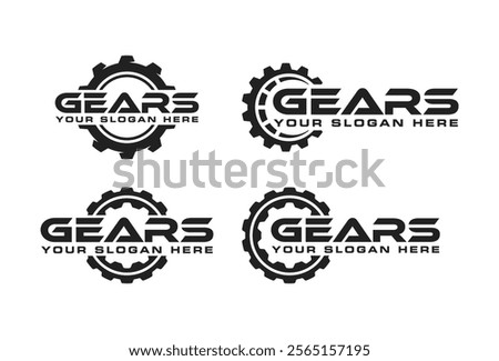 Gear pack logo template design vector