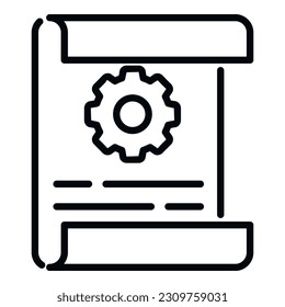 Rahmenvektor für Zahnpapier-Symbol Buchdaten. Betriebsanleitung