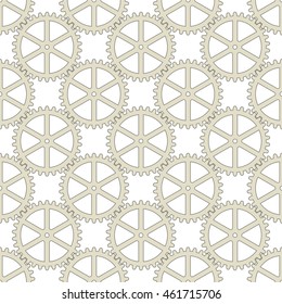 gear pattern 2 / Vector seamless pattern of gears isolated on a white background.