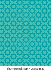 Gear Pattern Arranged Over Solid Color Background