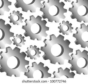 gear pattern, isolated on white background