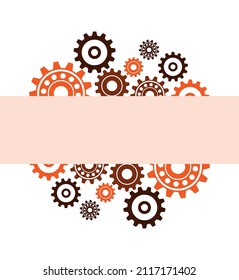 gear pattern symbol concepts of motion and mechanics Connections and text input fields. functional engineering design EP.1.hi-tech communication concept innovation background vector