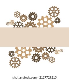 gear pattern symbol concepts of motion and mechanics Connections and text input fields. functional engineering design EP.2.hi-tech communication concept innovation background vector