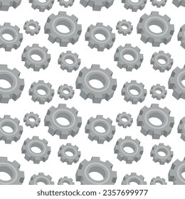 Gear pattern vector illustration. Settings and industry.