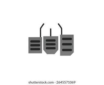 gear pedal icon 3d illustration render