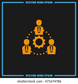 gear people icon vector