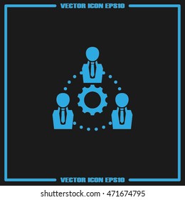 gear people icon vector