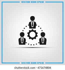 gear people icon vector
