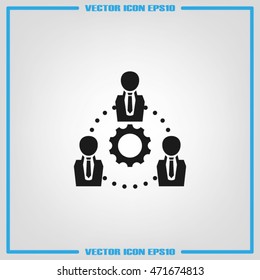gear people icon vector
