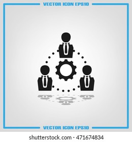 gear people icon vector