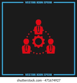 gear people icon vector