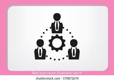 gear people icon vector illustration.
