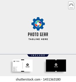 gear photo logo vector photography industry simple line icon sign symbol isolated