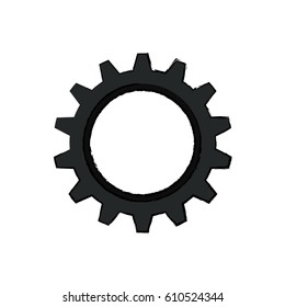 Gear piece machinery icon vector illustration graphic design
