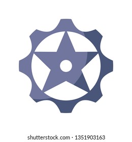 gear pinion machine isolated icon