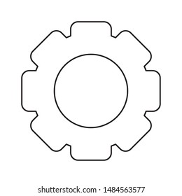 gear pinion machine isolated icon