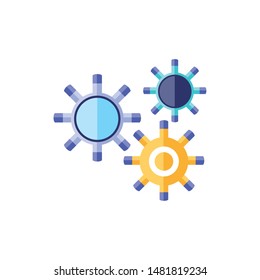 gear pinions machine isolated icon